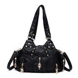 PU Leather Women Handbag Soft Large Capacity Messenger Tote Bag