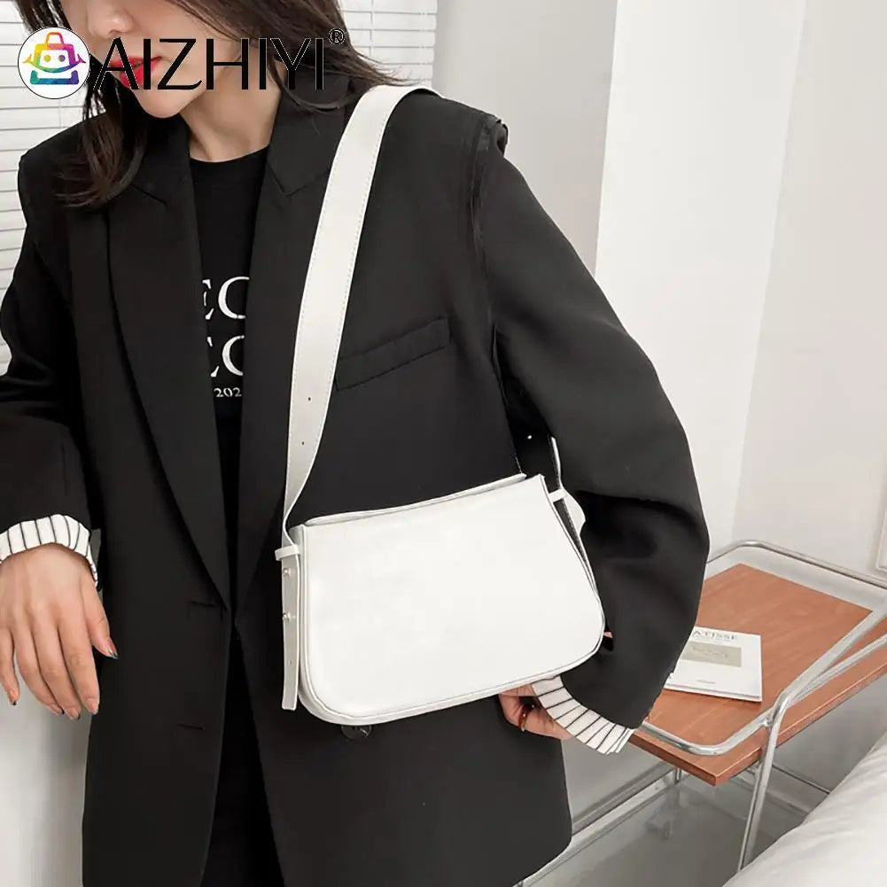PU Women Underarm Bags Business Ladies Shoulder Bag Vintage
