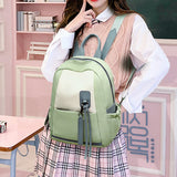 Pink Women's Backpack Soild Shoulder Bags For Teenagers Large Capacity