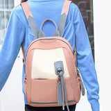 Pink Women's Backpack Soild Shoulder Bags For Teenagers Large Capacity