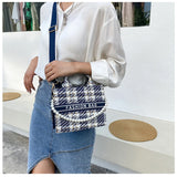 Plaid Handheld Tote Bag For Women