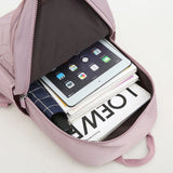 Plaid Women Backpack Durable Fabric Oxford School Bag