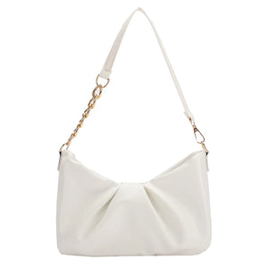 Pleated Handlebags for Women PU Cloud Bags Armpit Bag Shopping Shoulder Bags