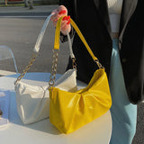 Pleated Handlebags for Women PU Cloud Bags Armpit Bag Shopping Shoulder Bags