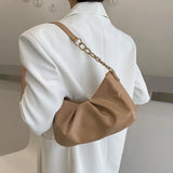 Pleated Handlebags for Women PU Cloud Bags Armpit Bag Shopping Shoulder Bags