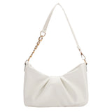 Pleated Handlebags for Women PU Cloud Bags Armpit Bag Shopping Shoulder Bags