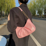 Pleated Handlebags for Women PU Cloud Bags Armpit Bag Shopping Shoulder Bags