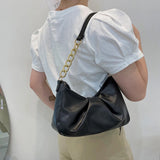 Pleated Handlebags for Women PU Cloud Bags Armpit Bag Shopping Shoulder Bags