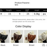 Pleated Shoulder Bag Solid PU Zipper Cross Bag Women Handbag