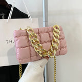 Pleated Shoulder bag Chain Handbag Women Crossbody bags mini Purses