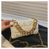 Pleated Shoulder bag Chain Handbag Women Crossbody bags mini Purses