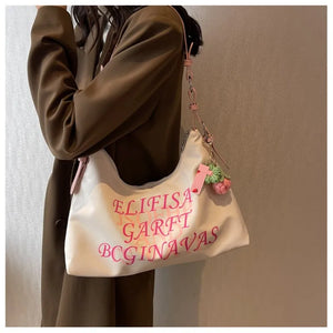 Large Capacity Armpit Canvas Bag for Women
