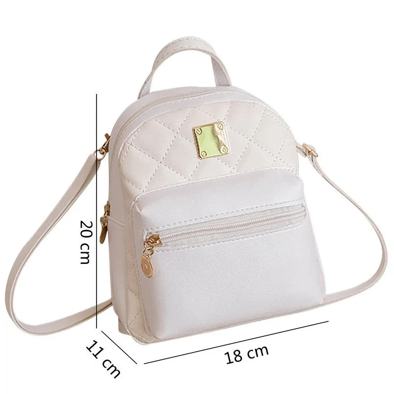 Waterproof Mini Leather Backpack for Women, Phone Purse Bag