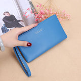 PU Leather Women Wallet Clutch Zipper Large Capacity Female Case Phone Pocket