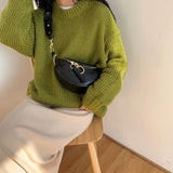 PU Leather Chain Crossbody Bag Small Shoulder Messenger Lady Waist Bag