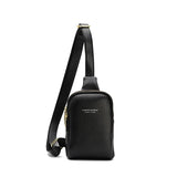 PU Women's Chest Bag Wide Shoulder Crossbody Bag Strap Leisure Motorcycle Bag