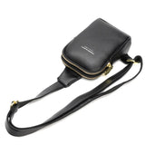 PU Women's Chest Bag Wide Shoulder Crossbody Bag Strap Leisure Motorcycle Bag