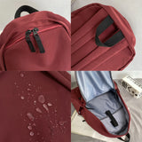 Waterproof Red Backpack for Girls High School Student