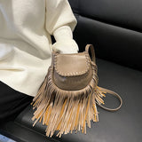Vintage Tassel Shoulder Bag For Women