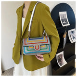 Rhinestone One Shoulder Crossbody Chain Bag Girl