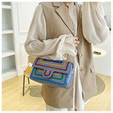 Rhinestone One Shoulder Crossbody Chain Bag Girl