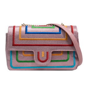 Rhinestone One Shoulder Crossbody Chain Bag Girl