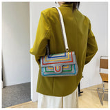 Rhinestone One Shoulder Crossbody Chain Bag Girl