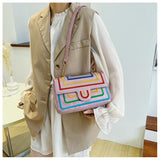 Rhinestone One Shoulder Crossbody Chain Bag Girl
