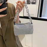 Rhinestones Women Shoulder Crossbody Bags Diamond PU Female Purses
