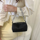 Rhinestones Women Shoulder Crossbody Bags Diamond PU Female Purses