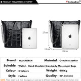 Rivet Crossbody Bag Leather Chain Messenger Large Shoulder Bags
