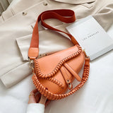 Women's Saddle Bag Crossbody Zipper Handbag