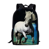 Teen School Bags Backpacks Boys Girls Horse Print Bookbag