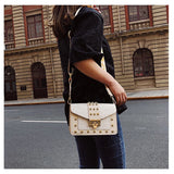 Sequin Rivet Shoulder Strap Square Bag