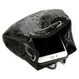Sequin Women Drawstring Bucket Bag Female Party Purse Handbags