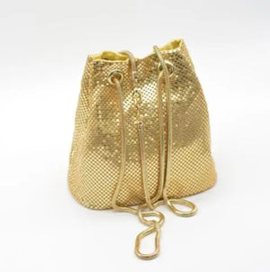 Sequin Women Drawstring Bucket Bag Female Party Purse Handbags