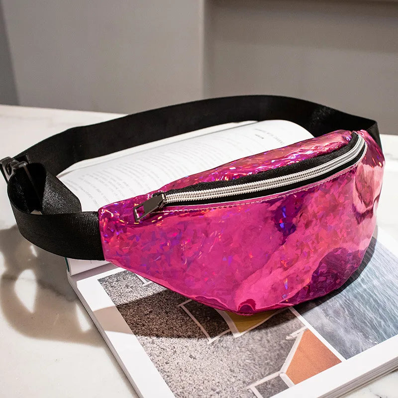 Holographic Fanny Pack Women Belt Bag Bum Bag