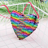 Sequins Heart Crossbody Bag for Kids Girls Small Purse