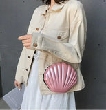 Small PVC Shell Bag Crossbody Solid Shoulder Chain Handbags