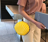 Small PVC Shell Bag Crossbody Solid Shoulder Chain Handbags