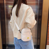 Canvas Square Bag Japanese Style Crossbody Messenger Purse