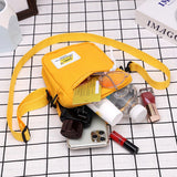 Canvas Square Bag Japanese Style Crossbody Messenger Purse