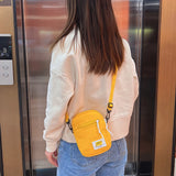 Canvas Square Bag Japanese Style Crossbody Messenger Purse