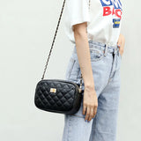 Women's Mini Shoulder Bag with Chains for Mobile Phone PU Leather