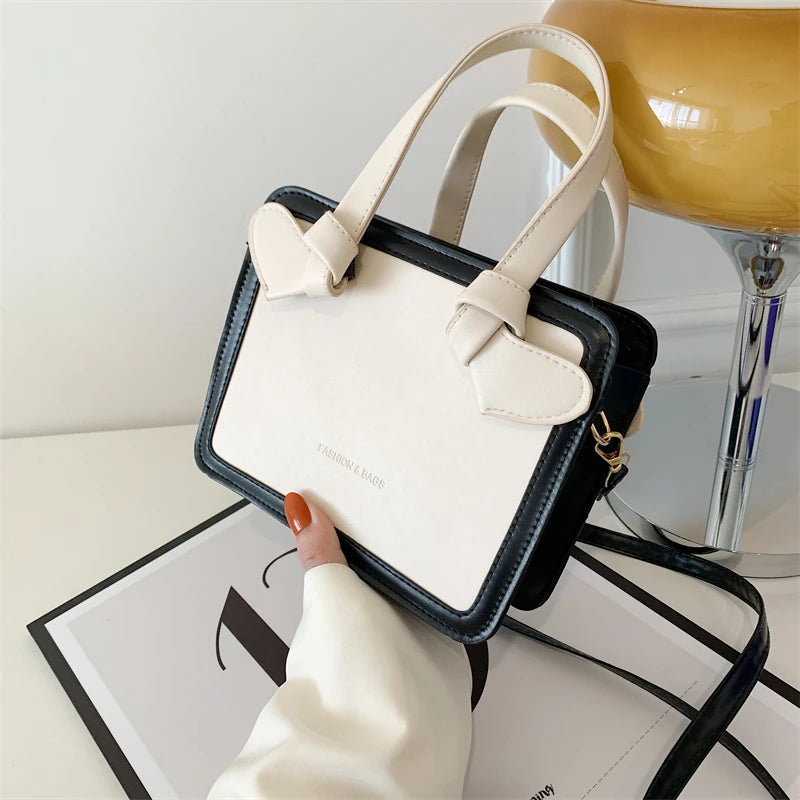 Shoulder Bag Women All-match Mini Square Handbag High Female Solid Texture