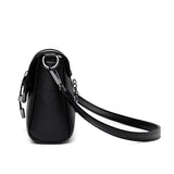 Solid PU Leather Shoulder Bag Crossbody Female Office Small Bags