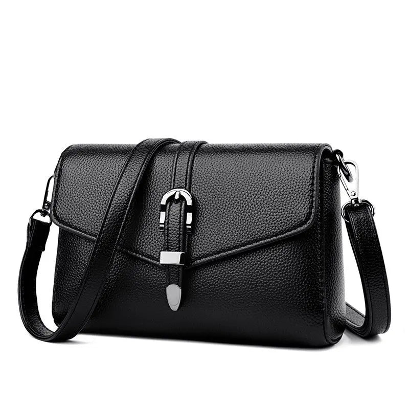 Solid PU Leather Shoulder Bag Crossbody Female Office Small Bags
