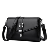 Solid PU Leather Shoulder Bag Crossbody Female Office Small Bags