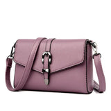 Solid PU Leather Shoulder Bag Crossbody Female Office Small Bags