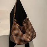 Canvas Embroidery Tote Bag for Women Large Capacity